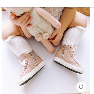 piper finn- blush high top sneakers/ baby